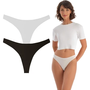 Yohannes Club, Kadın Pamuklu Basic Tanga Külot, 2'li Paket
