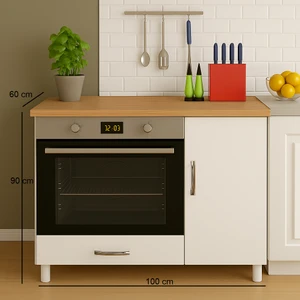 Umg Mobilya Modern Ankastre Fırın ve Ocak Dolabı Suntalam Malzeme ile Çok Amaçlı Kullanım