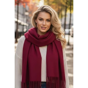 Kadın Yumuşak Dokulu Püsküllü Kışlık Buklet Atkı Şal