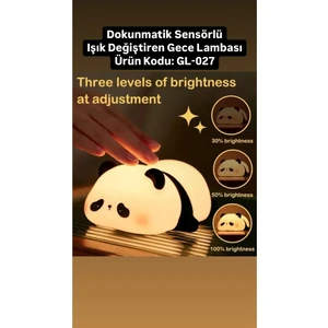Sensörlü Işık Değiştiren Panda Gece Lambası