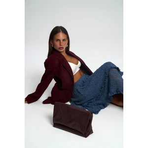 Mireya Asimetrik Indigo Dantel Etek