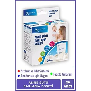 Anne Sütü Saklama Poşeti 20 Adet Sızdırmaz Tasarım ile Güvenli Saklama