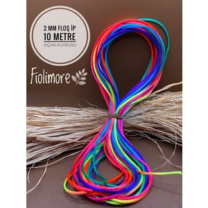 Floş Ip Neon Sarı Renk (Sıçan Kuyruğu) 2 mm 10 Metre Takı Bileklik Ipi