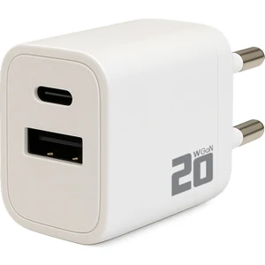 20W Gan Type C + USB A Girişli Şarj Adaptörü