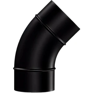 Hot Bbaq 80 Çap 45 Derece Dirsek Soba Borusu - Siyah
