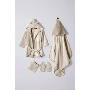 U.s. Polo Assn Erkek Bebek Bornoz Set Bej