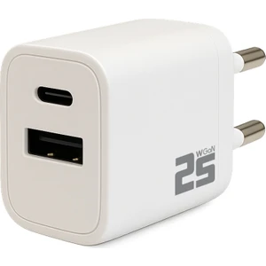 25W Gan Type C + USB A Girişli Şarj Adaptörü