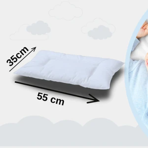 Bebek Yastığı 35X55 cm Ergonomik Destekli - Hipoalerjenik ve Güvenli Uyku Konforu