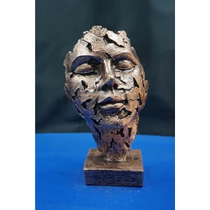 Özel Tasarım Dekoratif Yüz Heykel Biblo – Ev Dekor & Hediyelik Aksesuar 25 cm