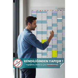 2026 Yıllık Şeffaf Planlayıcı, Kendiliğinden Tutunan, Yapışkansız, Pratik, Akıllı Kağıt Yazı Panosu, Promosyon Takvim