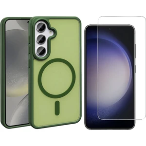 Samsung Galaxy S25 FE Kılıf M-safe Şarj Özellikli Mat Arka Yüzey Zore Sio Kapak + Nano Ekran Koruyucu