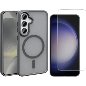 Samsung Galaxy S25 FE Kılıf M-safe Şarj Özellikli Mat Arka Yüzey Zore Sio Kapak + Nano Ekran Koruyucu