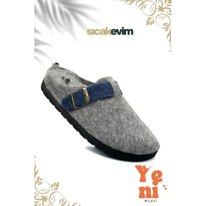 Kadın Kışlık Ev Terliği – Sıcak Tutan, Hafif ve Dayanıklı Şık Peluş Terlik Gri Laci
