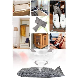 2 Li  Koku Emici Karbon Ayakkabı Koku Giderici  Ev Araba Çekmece Çanta Buzdolabı Mutfak Duman Emici