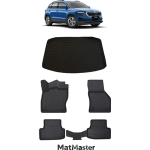 Skoda Karoq 2025 Model 5d Premium Ekstra Havuzlu Paspas ve Bagaj Havuzu Set