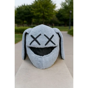 Peluş Kask Kılıfı Gri