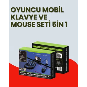 5in1 Bt5.3 Mobil Oyun Kiti Klavye Mouse Dönüştürücü Seti