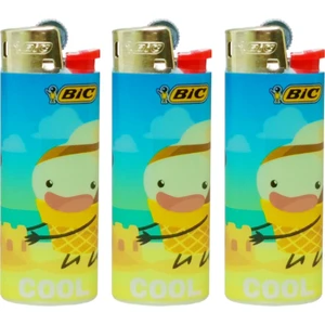 Taşlı Çakmak 3 Adet, Mini Boy, Cool - Tatil Temalı, Desen Seçenekli