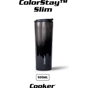 Colorstay™ Slim 500 ml Paslanmaz Çelik Termos – Çift Kat Vakumlu, Sızdırmaz Kapak, 6 Saat Sıcak & Soğuk