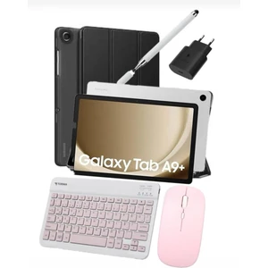 Galaxy Tab A9 Plus 6gb 128GB Gümüş Tablet Kalem Kılıf Başlık Cam Klavye Mouse Türkiye Garatili