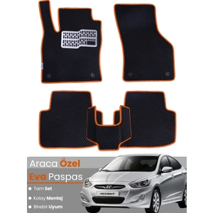 Hyundai Accent Blue (2011-2018) Uyumlu Eva Paspas Tam Set–araca Özel,kolay Montaj