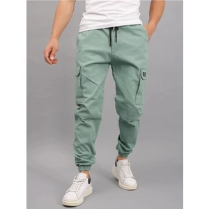 Erkek Lastikli Jogger Yeşil Kargo Cepli Pantolon