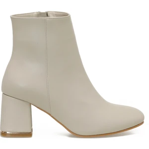 21K-256 5pr Bej Kadın Topuklu Bot