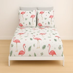 Desenli 140 x 200 Yataklar Için Lastikli Çarşaf ve 2 Adet Yastık Kılıfı