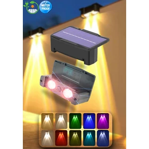 Yeni Model Solar Bahçe Aydınlatması Güneş Enerjili Duvar Lambası Merdiven Veranda Dekoratif Aplik