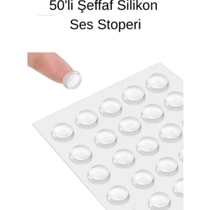 Yapışkanlı Silikon, Çekmece Dolap Kapağı, Kapı Ses Stoperi 50'li
