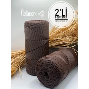 2`li Paket Polyester Makrome Ip (400 GRAM-460 Metre) No:4 Çanta Ipi Supla Ipi A.kalite