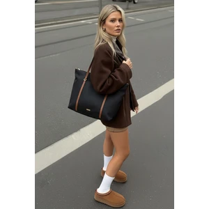 Kadın Mona Siyah Tote Omuz Çantası