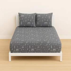 Desenli 140 x 200 Yataklar Için Lastikli Çarşaf ve 2 Adet Yastık Kılıfı