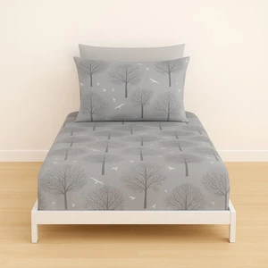 Tek Kişilik Ağaç Desen Lastikli Çarşaf ve Yastık Kılıfı 120 x 200