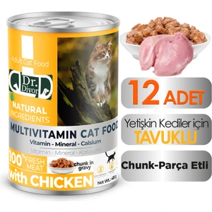 Dr. Diyor Tavuk Etli Yetişkin Kedi Maması 12 Adet