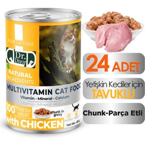 Dr. Diyor Tavuk Etli Yetişkin Kedi Maması 24 Adet