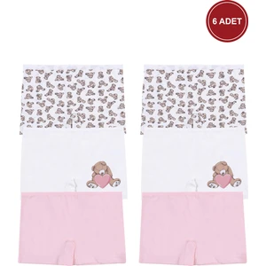 Kız Çocuk Pamuklu 6'lı Baskılı Boxer