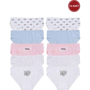 Kız Çocuk Pamuklu 10'lu Desenli Külot
