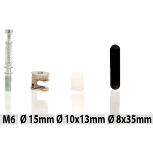 Minifix Takımı 250 Adet (Nikel Gövde,mil,dubel,kavela)