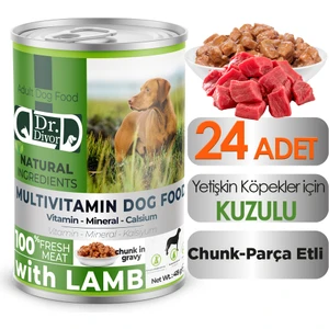 Dr. Diyor Kuzu Etli Yetişkin Köpek Maması 24 Adet