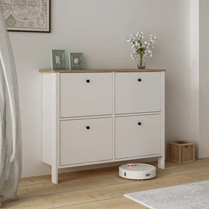 Luna Ayakkabılık Çok Amaçlı Dolap Dresuar Beyaz Meşe