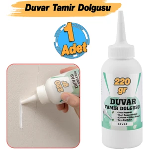 Pratik Duvar Çatlak Delik Giderici Tamir Dolgusu ( 220 gr ) Beyaz Macun Boşluk Doldurucu Onarıcı