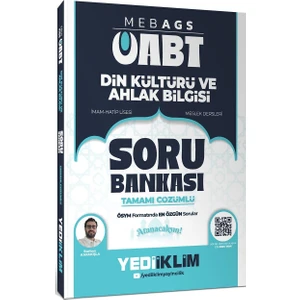 Yediiklim 2026 Meb Ags Öabt Din Kültürü ve Ahlak Bilgisi Tamamı Çözümlü Soru Bankası