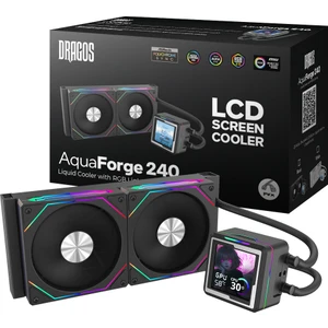 Aquaforge V2 240MM Siyah Argb LCD Ekranlı Işlemci Sıvı Soğutucu