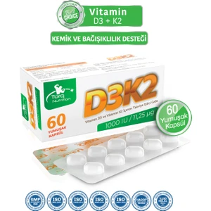Torq Nutrition D3K2 (1000 Iu / 11,25 Mcg) - 60 Yumuşak Kapsül