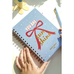 Matt Notebook 2026 Yılı A5 Haftalık Ajanda Spiralli 15X21 cm - 12 Aylık - Motivasyon Sayfalı Fiyonk