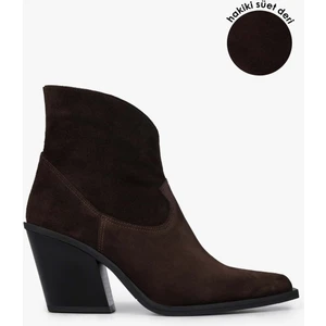 Kadın Kael Kahve Hakiki Süet Kovboy Bot