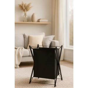 Metallica Concept Metal Paslanmaz Kirli Çamaşır Sepeti   Siyah