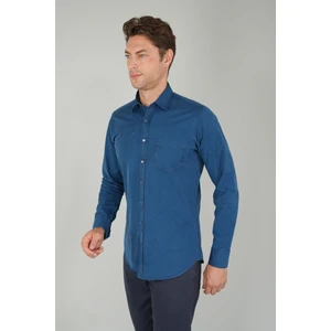 Erkek Uzun Kollu Spor Yaka Denim Gömlek GMJEAN252167_D39