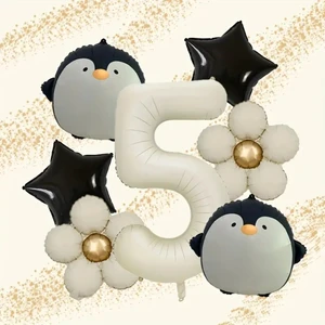 Penguen Krem Papatya Balon Seti